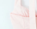 Pink Embroidered Floral Halter Corset Camisole With Ruched Chest Bow And Cross Lacing