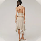 Fashion Irregular Lace Up Skirt