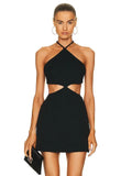 Sleeveless Hollow Out Bandage Backless Dress