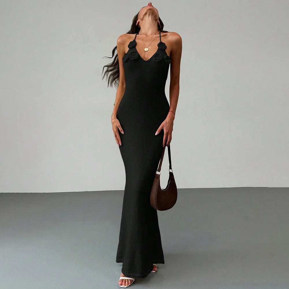 Women Knit Spaghetti Strap Sleeveless