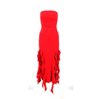 Tube Top Strapless Sexy Midi Dress