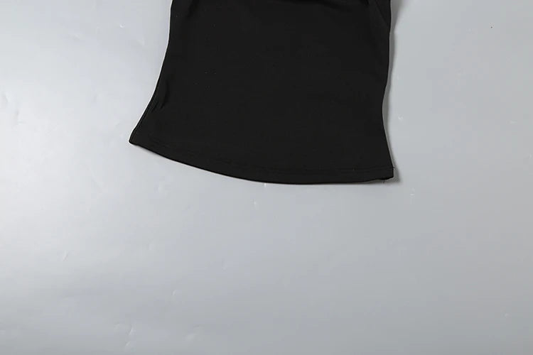 Punk Patchwork Mesh Halter Tank Top Y2K Vibe With Lace Up Details
