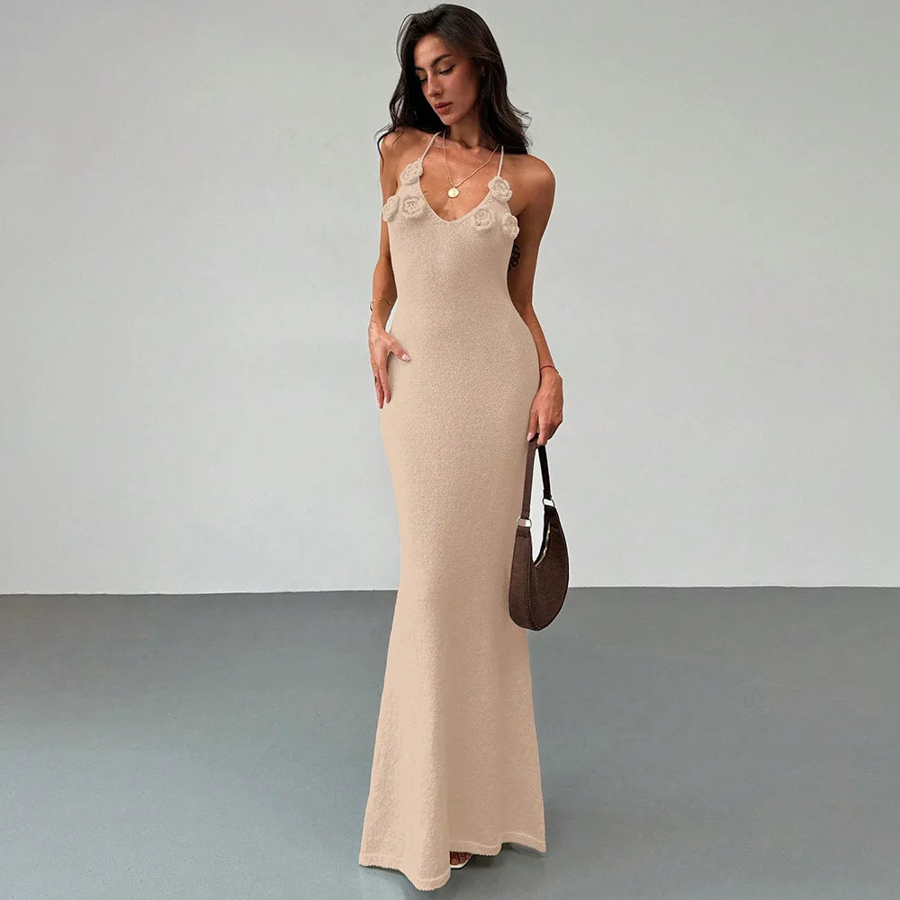 Women Knit Spaghetti Strap Sleeveless