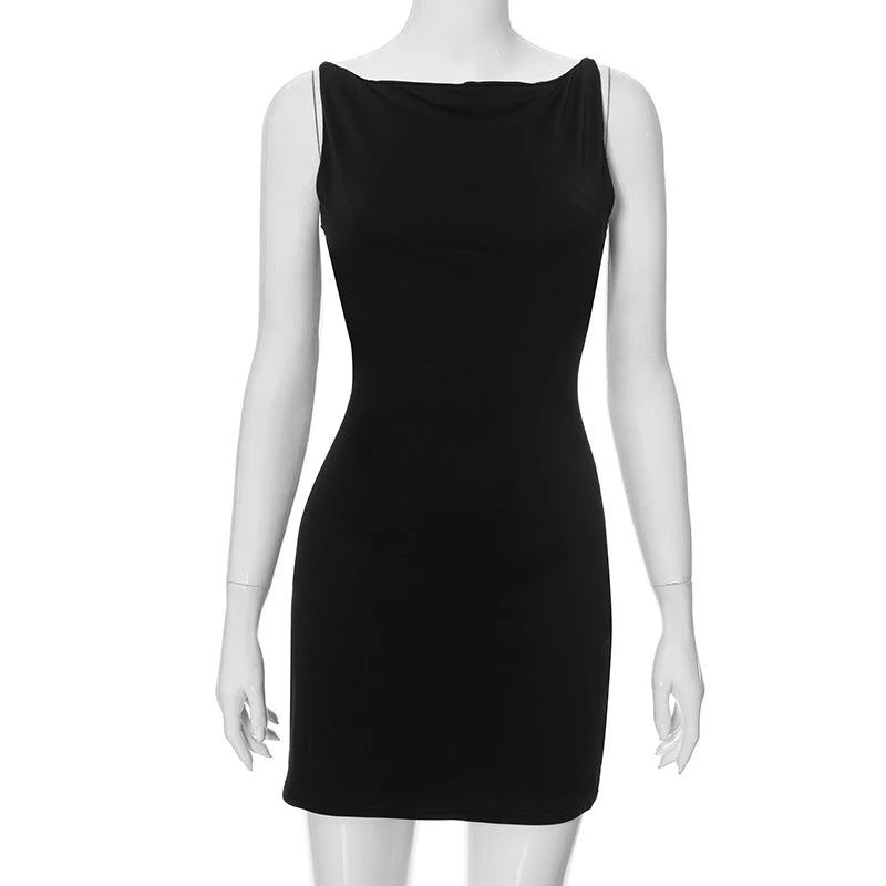 Chic O Neck Mini Dress With Wrap Silhouette
