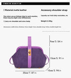 Luxe Faux Suede Frame Shoulder Bag With PU Accent Elegant Crossbody