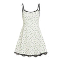 Sexy Floral Strap Ruffle Lace Short Dress
