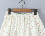 Radiant Bow Accent Ruched Bust Tank Top With Open Button Front And Rope Laced Waist Mini Skirt Set