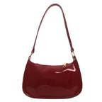 Retro Solid PU Leather Shoulder Bag For Women Chic Casual Hobo