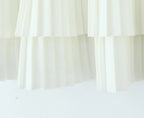 Knit Color Block Mini Skirt High Waisted Pleated