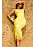 Elegant Mesh Patchwork Bodycon Dress With Spaghetti Straps And Double Layered Zipper Detail