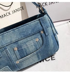Denim Square Bag For Women Casual Chic Shoulder Messenger Purse With Modern Flair