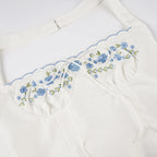 French-style Embroidered Halter Top Sexy Sleeveless Backless Camisole