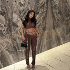 Midnight Halter Camisole Set With Shirred Pants