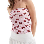Floral Off Shoulder Cropped Tube Top