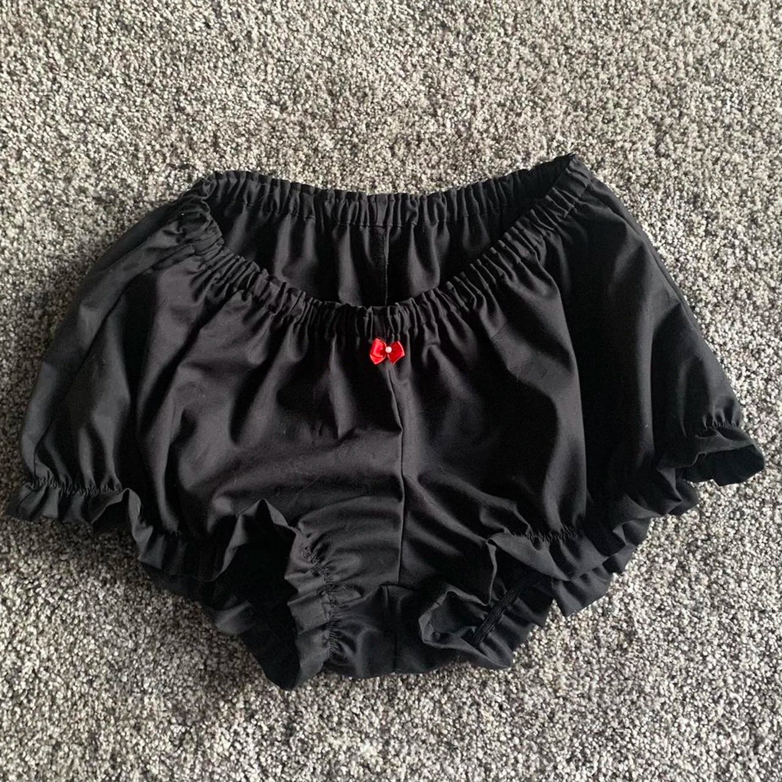 Cozy Kawaii Plaid Pajama Shorts With Elastic Waist Ruffle Trim