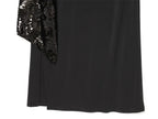 Backless Sequin Patchwork Maxi Dress With Wide Sleeves