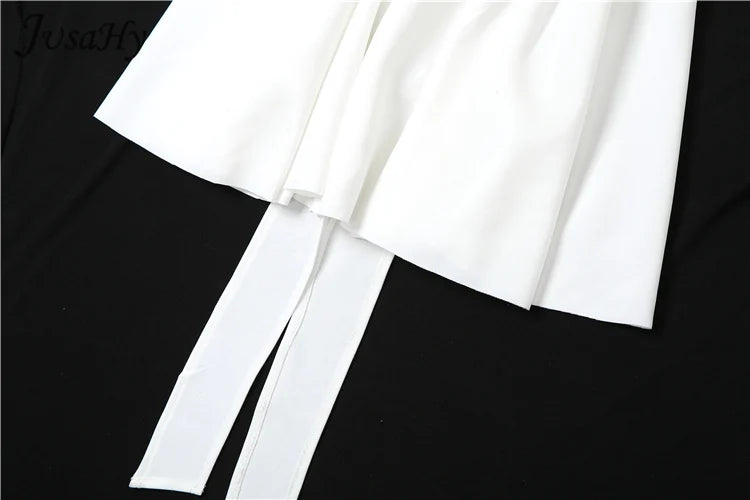White Backless Halter Bowknot Sweet A Line Mini Dress