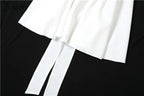 White Backless Halter Bowknot Sweet A Line Mini Dress