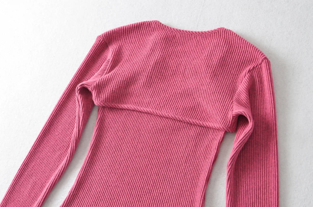 Crop T Shirt O neck Crop top Full Sleeve Chain Buckle Cape T-shirt Camis with Tee