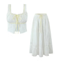 White Lace 2-Piece Maxi Skirt Set