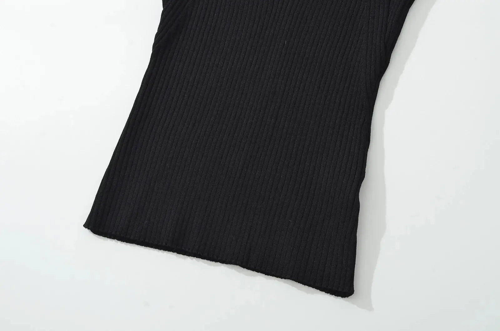 Knit Turn Down Collar Pullover For Women Slim Stretch Short Sleeve Top