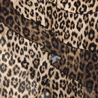 Leopard Patchwork Lace Dress One Shoulder With Ruffle Sheer Elegance