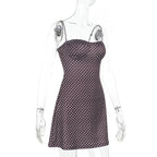 Rustic Polka Dot Halter Dress And Mini Skirt Set