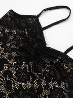 Hollow Out Lace Capri Set Two Piece With Spaghetti Straps