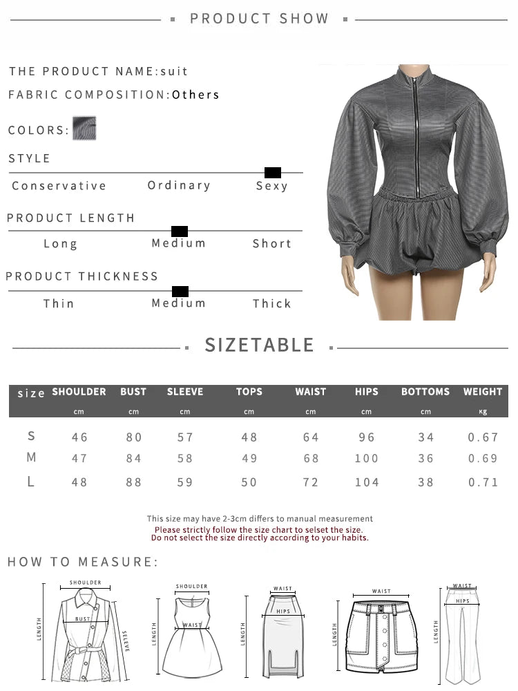 Stripe Zipper Cardigan And Ruched Mini Skirt Set