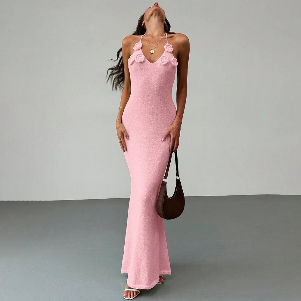 Women Knit Spaghetti Strap Sleeveless