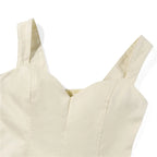 Sleeveless Off Shoulder V Neck Crop Camisole With Backless Silhouette