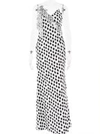 Backless Dot Print Floral Maxi With Spaghetti Straps