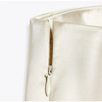 Chic Two Piece Set With Backless Tube Top And Wide Leg Pants