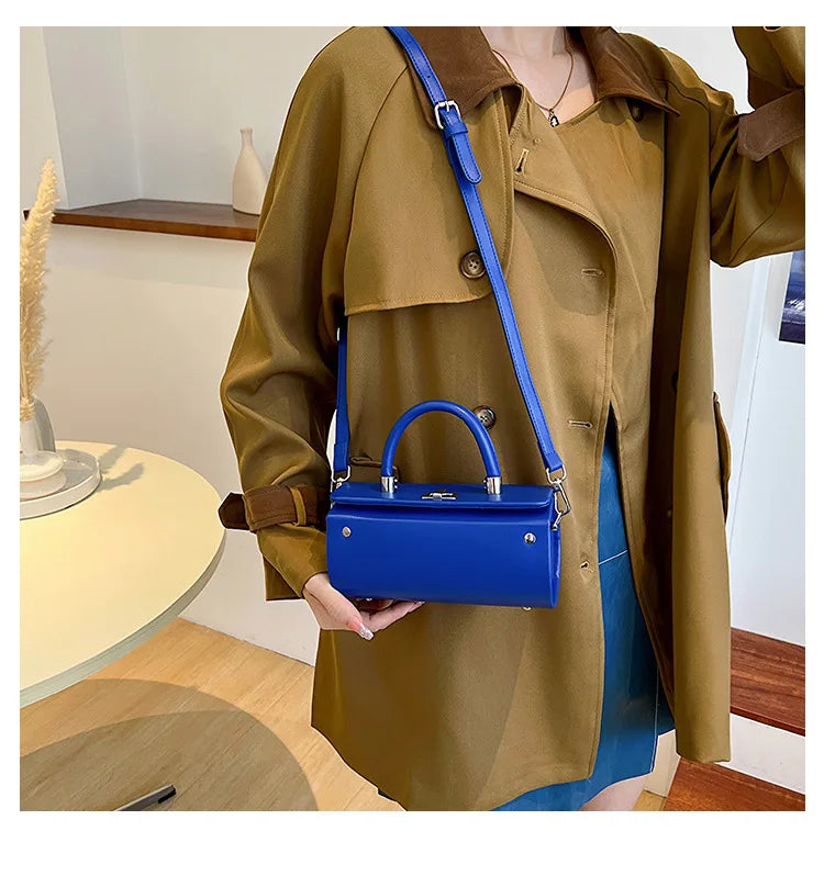 Elegant Womens Shoulder Crossbody With Pillow Accent Pu Leather Luxury Handbag