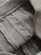 Sexy Vintage Hooded Knitted Long Sleeve Set