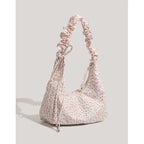 Fairycore Floral Canvas Shoulder Bags With Drawstring