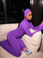 Three Piece Tracksuit Set For Women Zip Crop Jacket And Leggings Headband