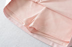 Hot Girl Spicy Two-Piece  Retro Polka Dot Necktie Top Satin High Waist Short Skirt Set