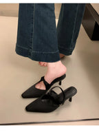 High Heel Sandals With Cross Ankle Strap And Slingback Pumps