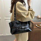 Vintage Inspired Minimalist Tote Bag With Top Handle Large Capacity