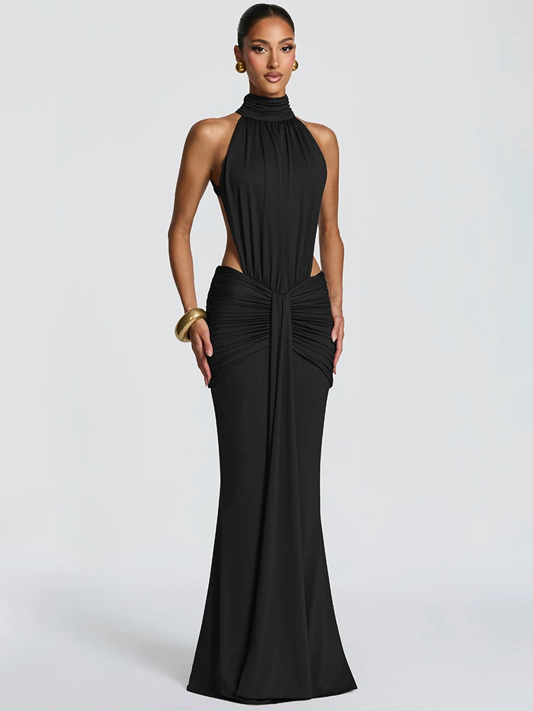 Backless Sleeveless Maxi Dress Elegant Bodycon