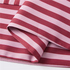Striped Two Piece Pajama Set With Tie Shoulder Tank Top And Straight Pants
