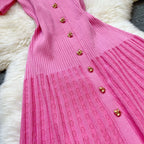 Patchwork Knitted Maxi Dress