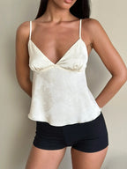 Women 2000s Aesthetic V Neck Spaghetti Strap Sleeveless Camisole