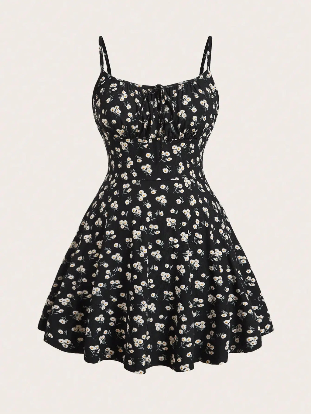 Fashion Floral Sleeveless Thin Strap Camisole Dress