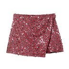 Glam Sequin High Waisted Mini Skirt
