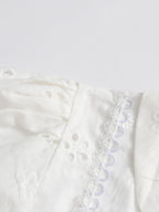 Soft Spliced Button Blouse With Lapel Collar