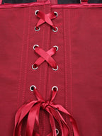 Sexy Lingerie Strapless Waist Cinched Tie Waist Shaper Front Button Design
