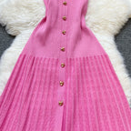 Patchwork Knitted Maxi Dress