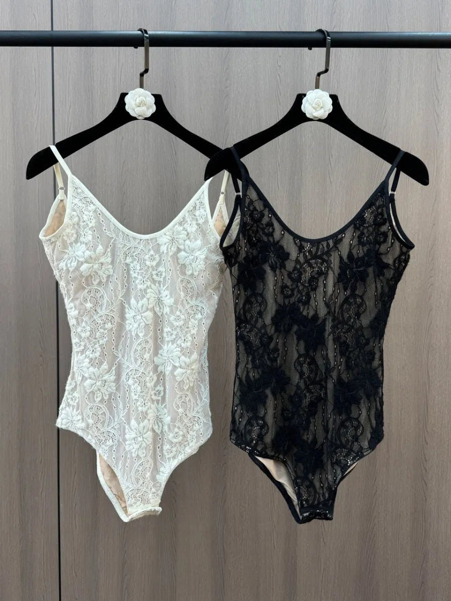Lace Top With Built In Camisole Vest Backless